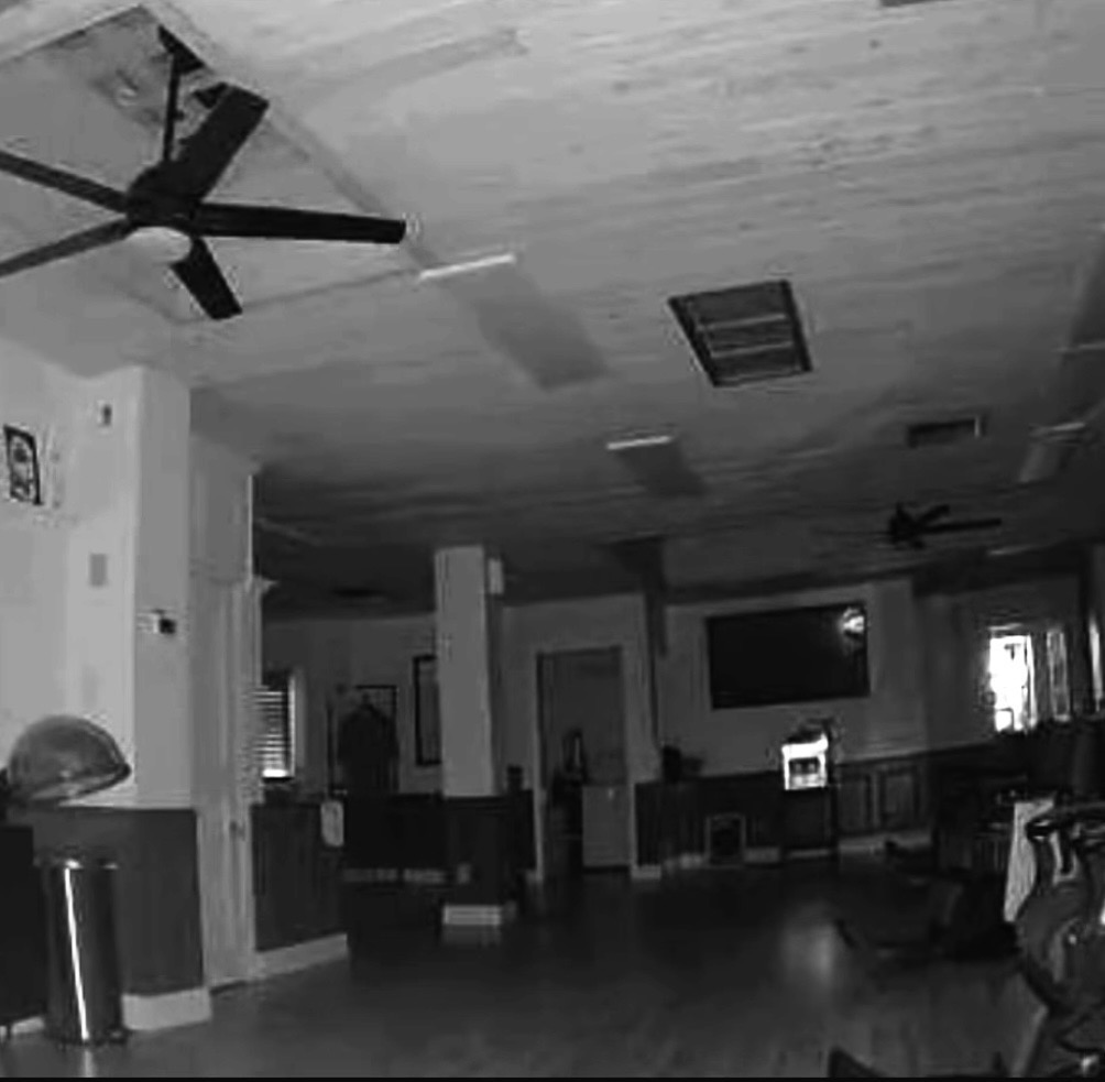 A darkened room